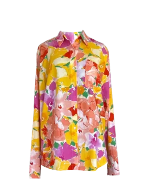 Camisa floreada con botones al frente